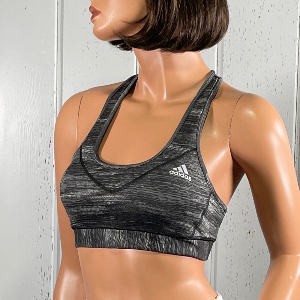 * *Adidas Climate Women’s Charcoal Racerback Sport Bra Sz S